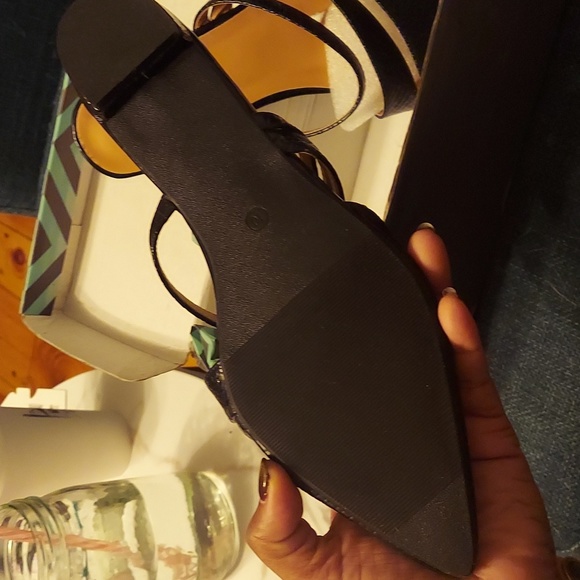 Pointed black mule flats Brand New - Picture 3 of 3